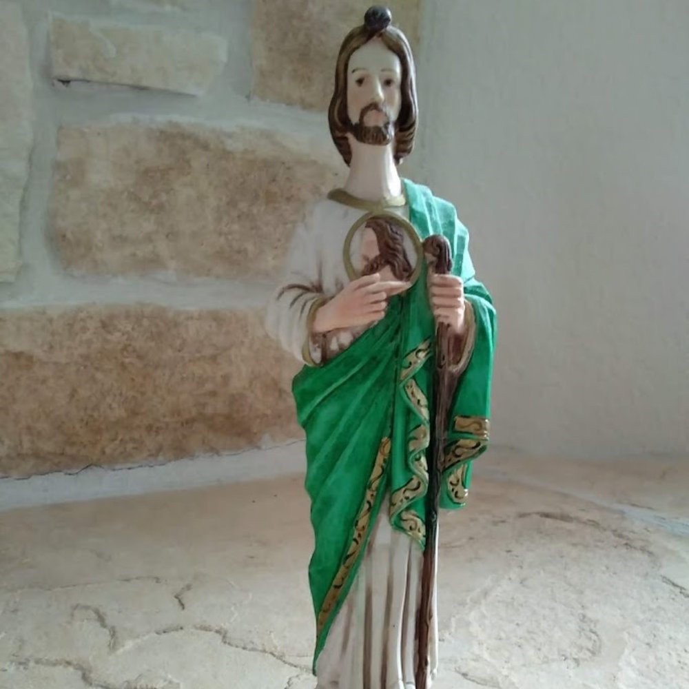 Vintage St. Jude Chalkware Statue